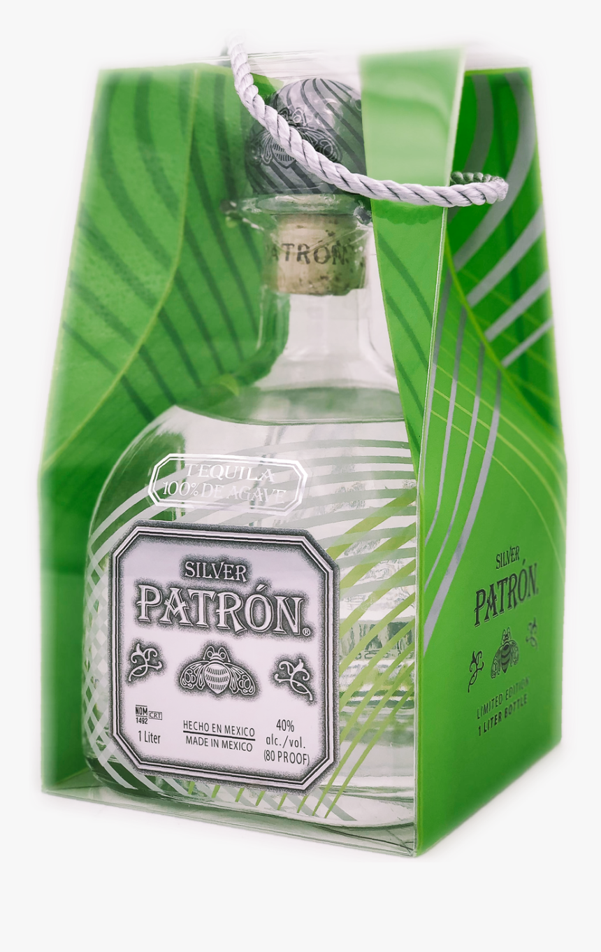 Patron Silver Limited Edition 1 Liter With Bag - Box, HD Png Download, Free Download