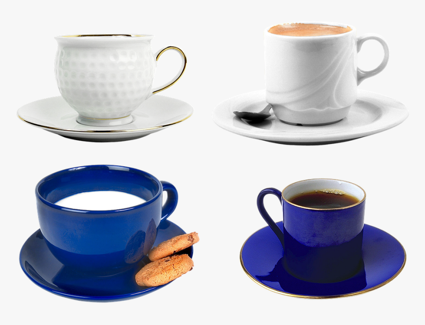 Cup, Coffee, Milk, Saucer, Espresso, Cappuccino, Spoon - Cup, HD Png Download, Free Download
