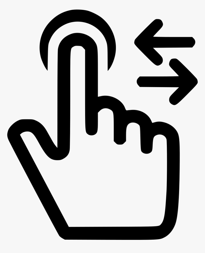 Move Horizontal Arrows Left - Finger Icon Png, Transparent Png, Free Download