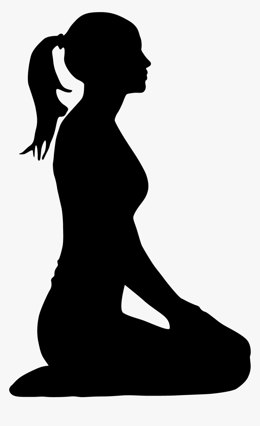 Girl Sitting On Floor Silhouette, HD Png Download, Free Download