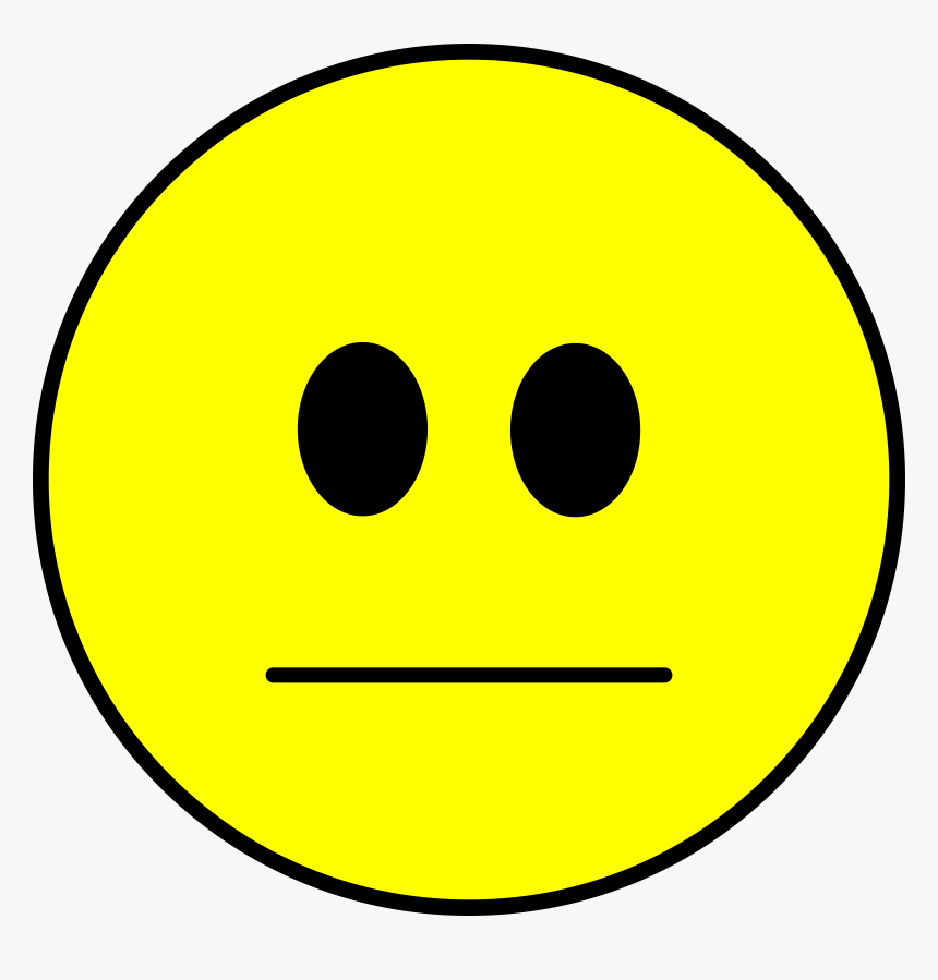 Indifferent Smiley Clip Arts - Clipart Smiley Indifferent, HD Png Download, Free Download