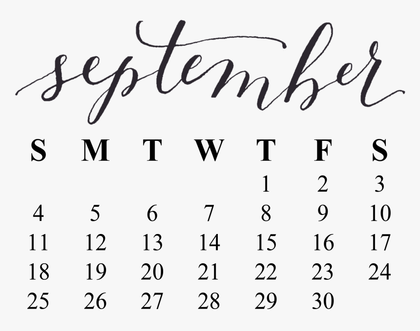 October Calendar Transparent, HD Png Download, Free Download