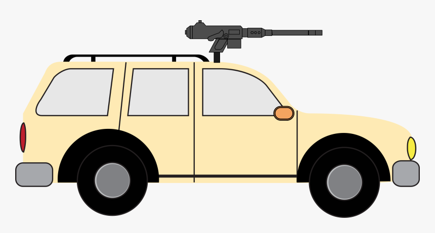 Technical, Modified From Suv Clip Arts - Cars Guns Cartoon Png, Transparent Png, Free Download