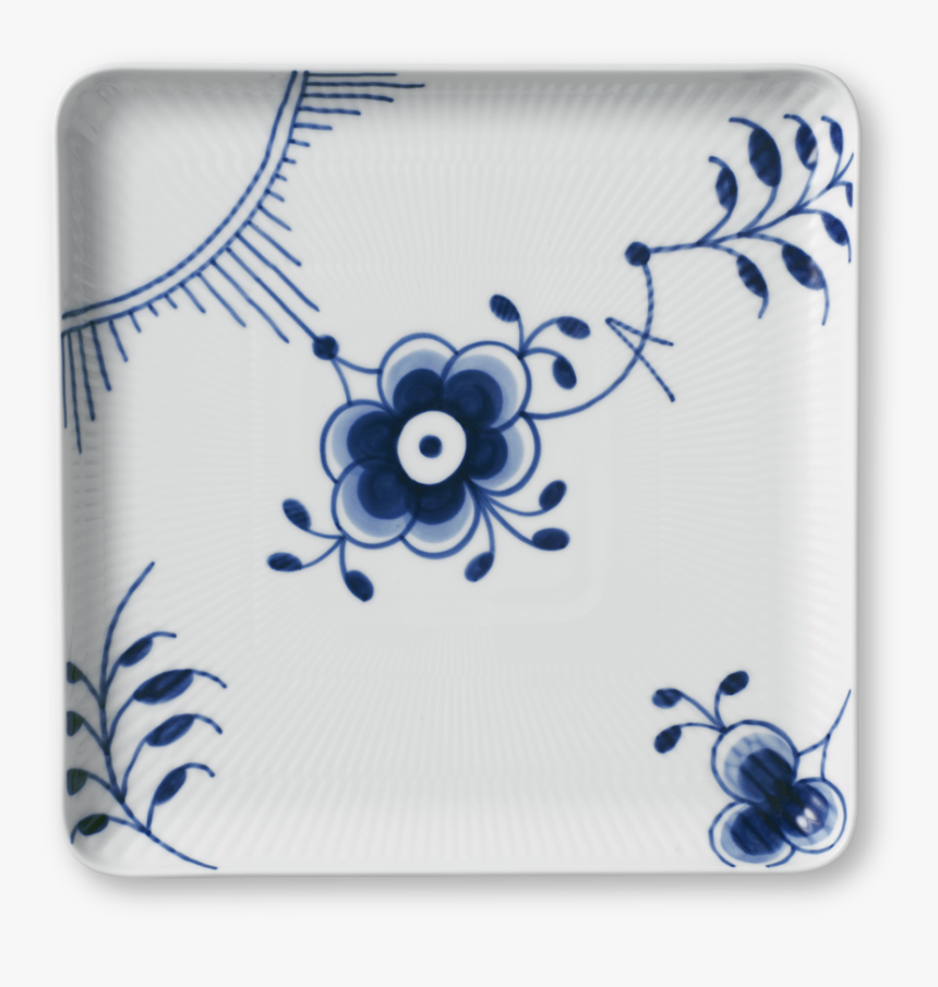 Blue Fluted Mega Large Square Plate - Royal Copenhagen Square Plate, HD Png Download, Free Download