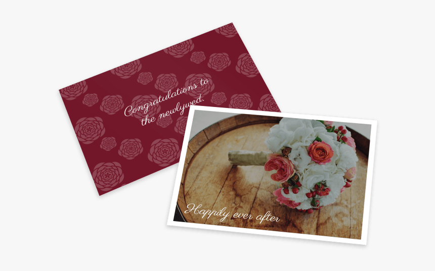 Wedding Congratulations Card Template Preview - Garden Roses, HD Png Download, Free Download