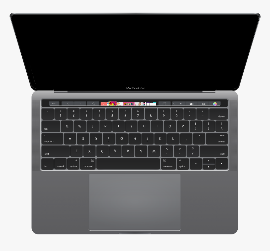 Mac Book Pro Black Screen - Macbook Pro 13 Touch Bar 2017, HD Png Download, Free Download