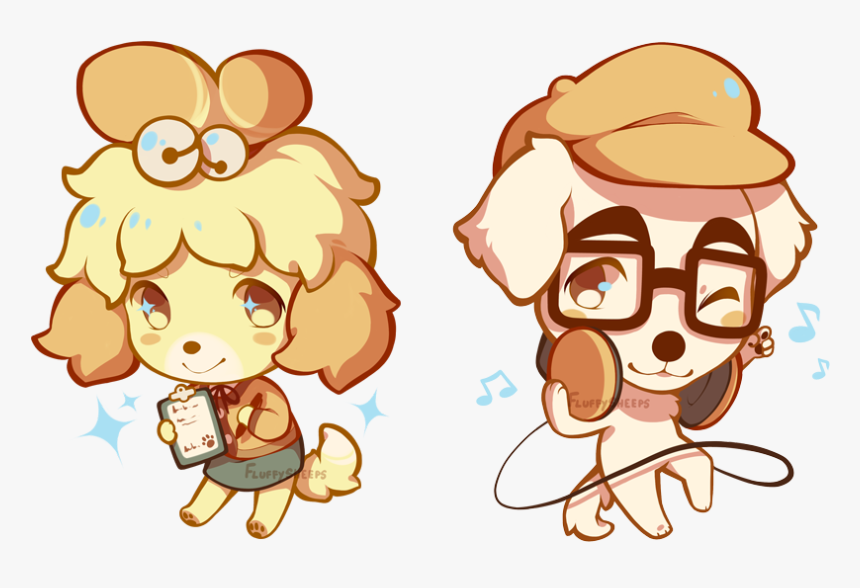 Favourite Ac Doggies - Isabelle And Kk Slider Drawing, HD Png Download - ki...