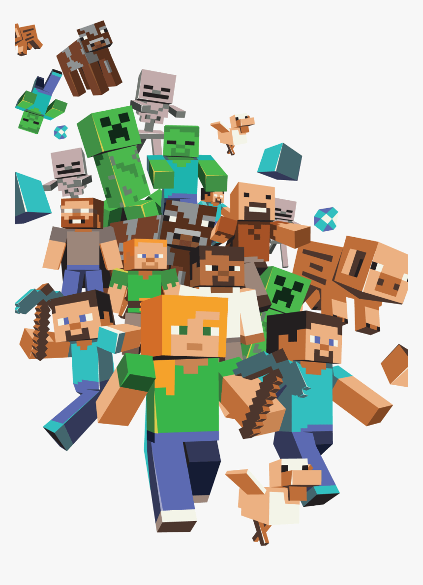 Minecraft All Character Background, HD Png Download, Free Download