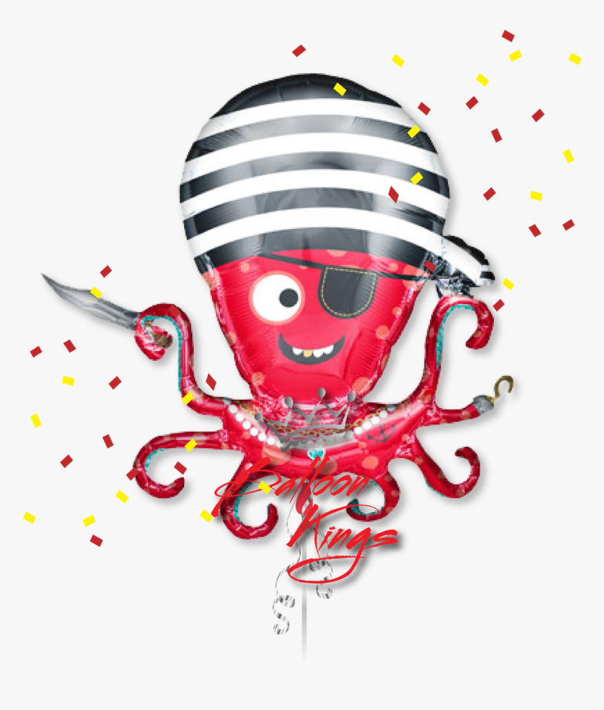 Pirate Octopus - Balloon, HD Png Download, Free Download