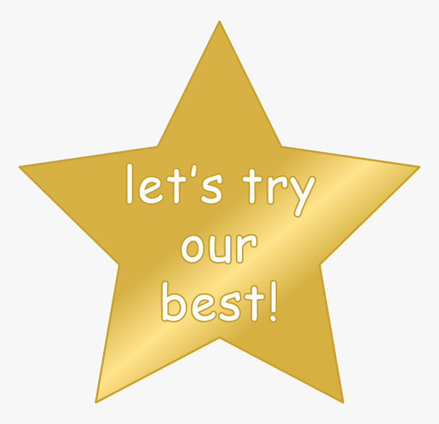 Let"s Try Our Best Yellow Text - Star, HD Png Download, Free Download