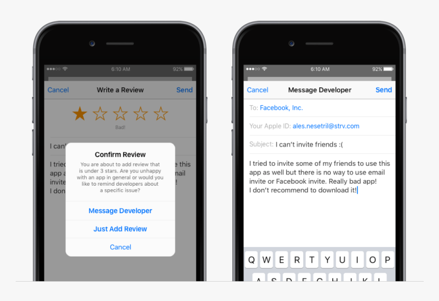 Transparent Review Stars Png - Screen Messenger App, Png Download, Free Download