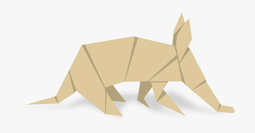 Beige Aardvark - Origami, HD Png Download, Free Download