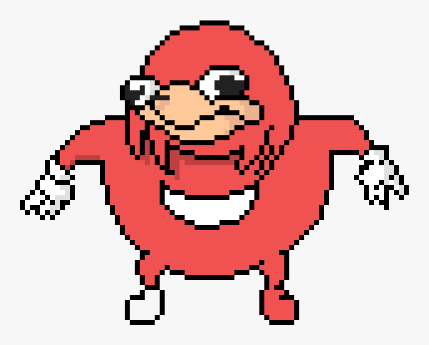 Ugandan Knuckles Minecraft Pixel Art, HD Png Download, Free Download