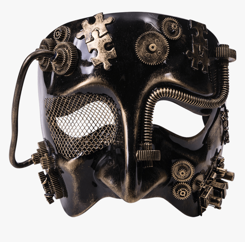 Mens Golden Steampunk Half Mask - Face Mask, HD Png Download, Free Download