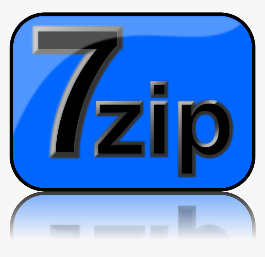 7zip Glossy Extrude Blue Clip Arts - 7 Zip Transparent, HD Png Download, Free Download