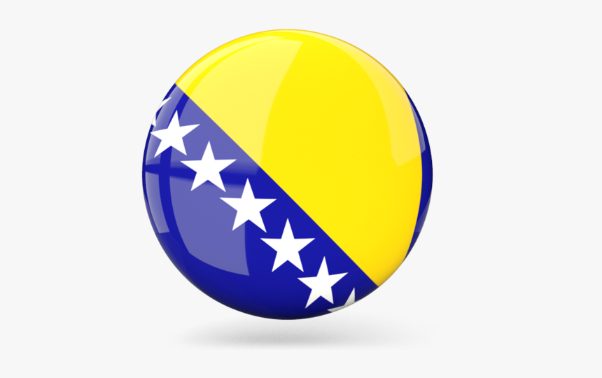 Glossy Round Icon - Bosnia And Herzegovina Flag Png, Transparent Png, Free Download