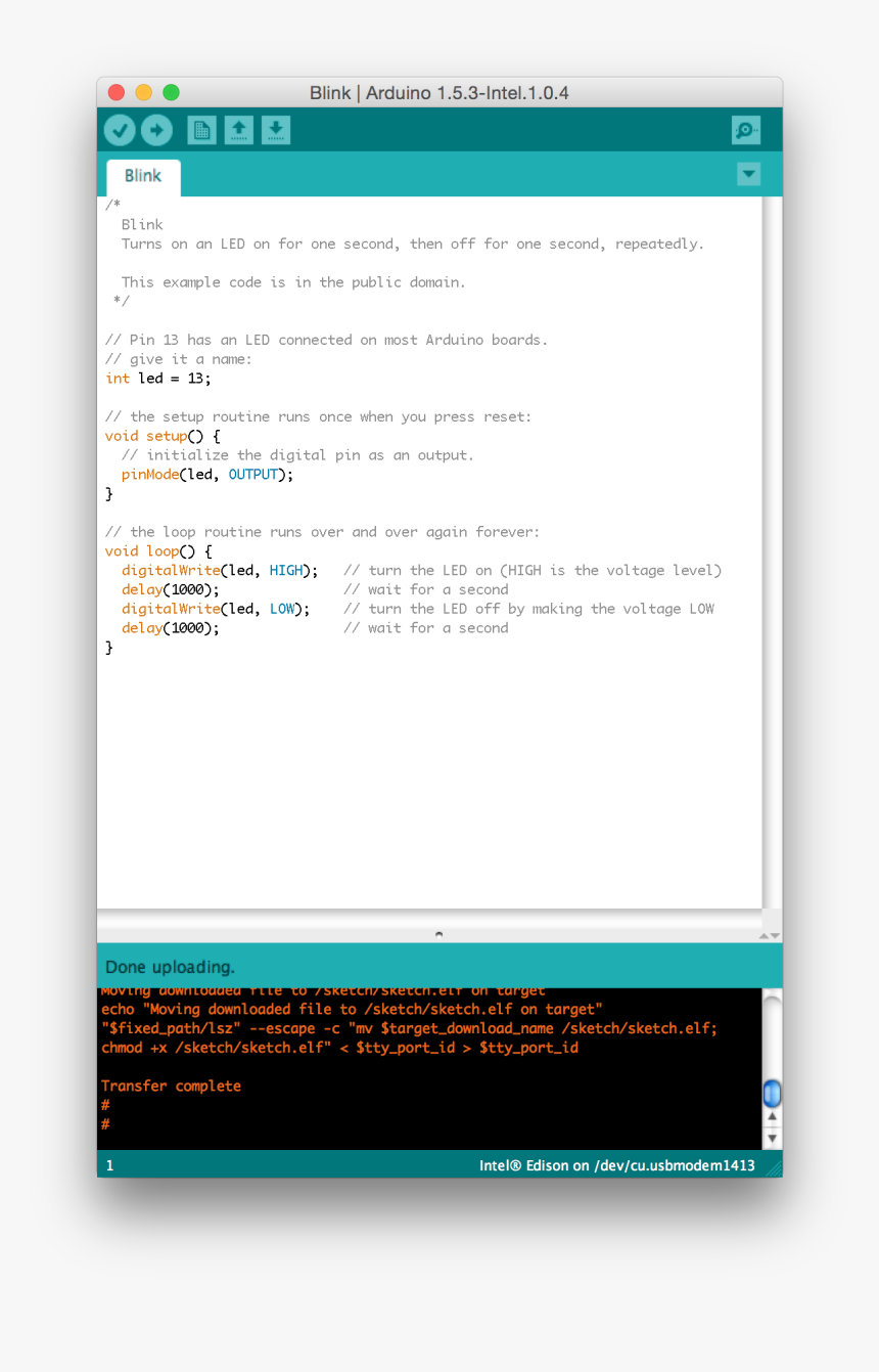 Transfer Complete - Arduino 13 Pin Blink Code, HD Png Download, Free Download