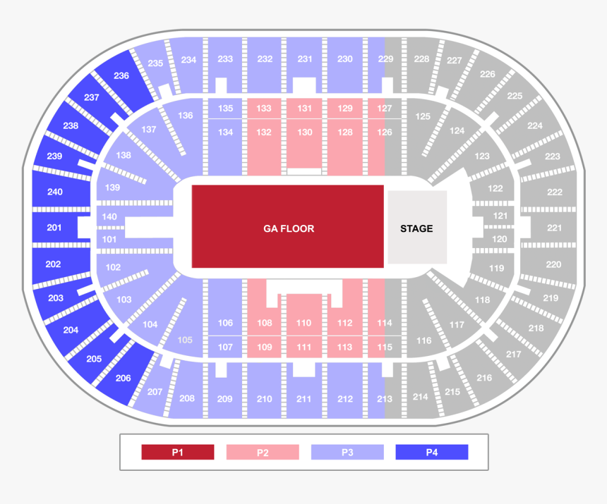Concert Amalie Arena Seating Chart With Rows, HD Png Download, Free Download