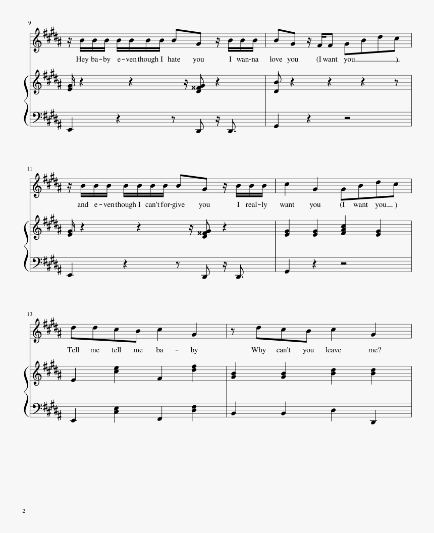 Came Here For Love Sheet Music, HD Png Download, Free Download