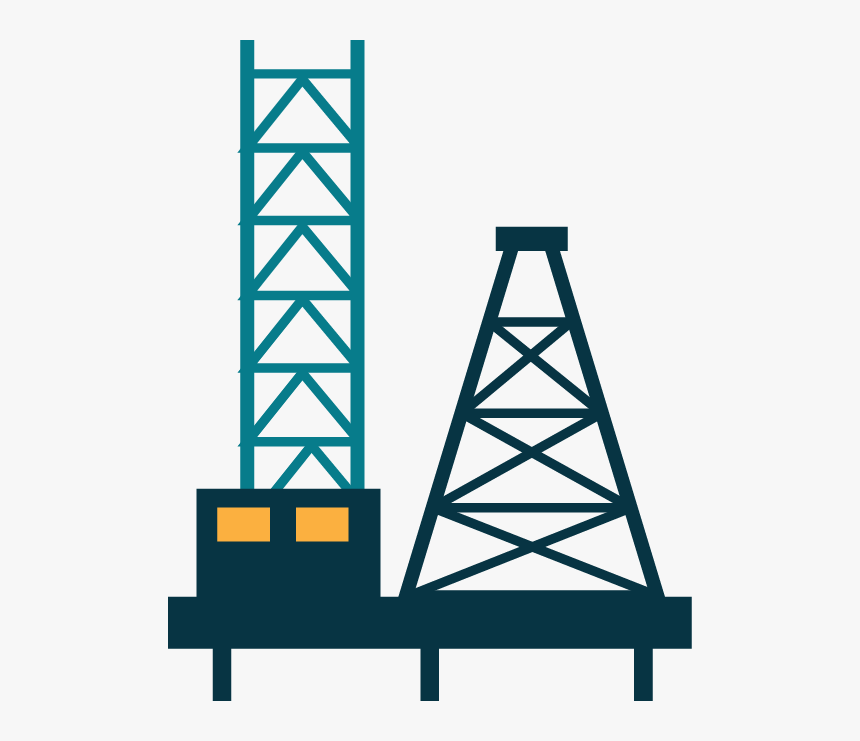 Petroleum Industry Drilling Rig Natural Gas - Transparent Oil Rig Icon, HD Png Download, Free Download