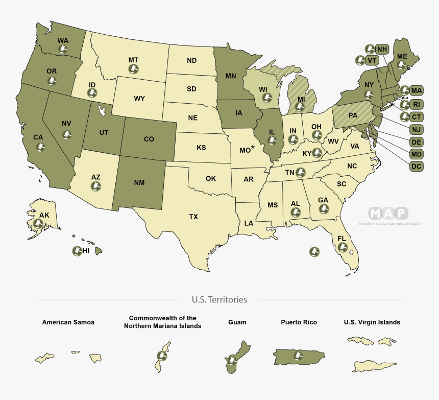 Lgbt Discrimination Map, HD Png Download, Free Download