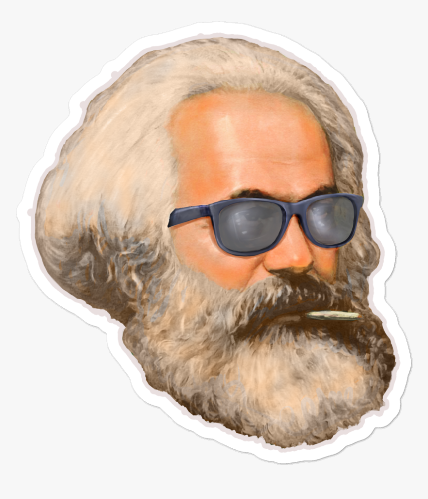 Karl Marx Smoking A Fatty Sticker, HD Png Download, Free Download