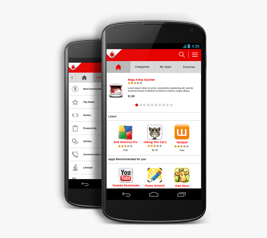 Android App - Android App Ui Png, Transparent Png, Free Download