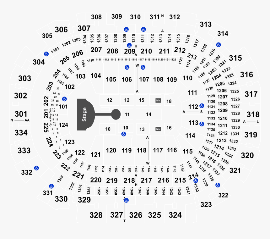 American Airlines Center Section 106 Row B, HD Png Download, Free Download