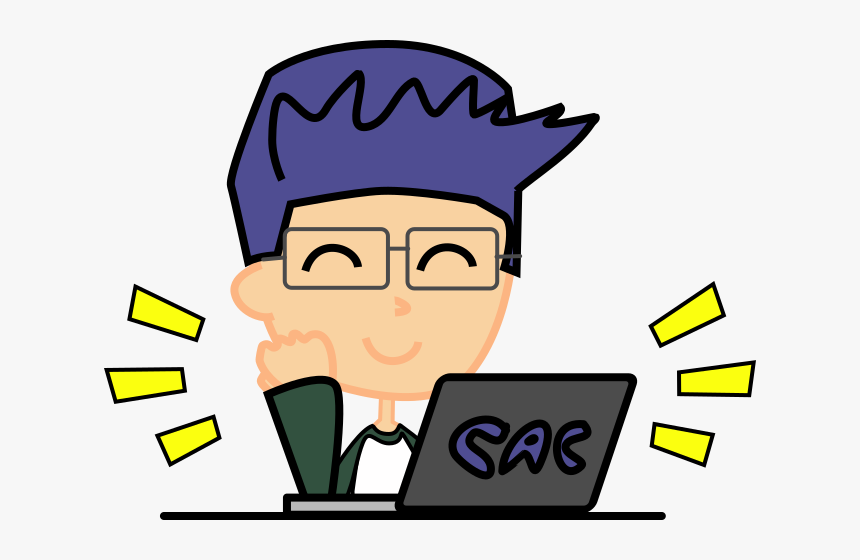 Suntek Computer Art Club Boy Line Sticker - Cartoon, HD Png Download, Free Download