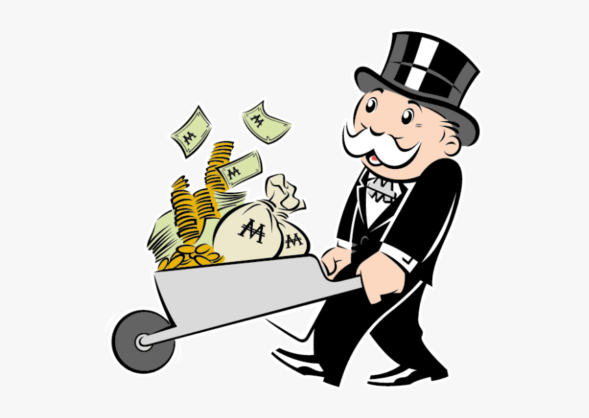 Monopoly Mit Schubkarre Voller Geld - Mr Monopoly, HD Png Download, Free Download