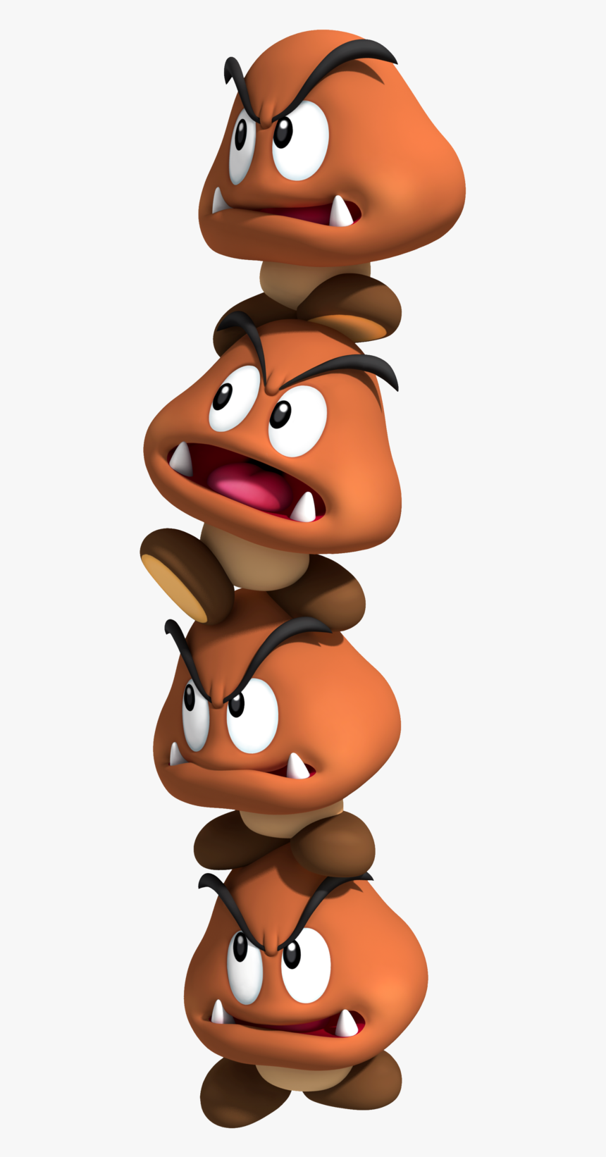 Land Food Bros Mario Super Cartoon 3d - Super Mario Goomba Tower, HD Png Download, Free Download