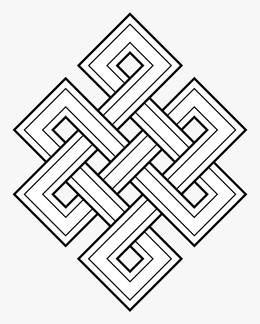 Buddhist Symbols Endless Knot Png, Transparent Png, Free Download