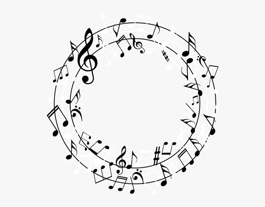 Frame Border Music Notes Transparent Image - Transparent Musical Notes Border, HD Png Download, Free Download