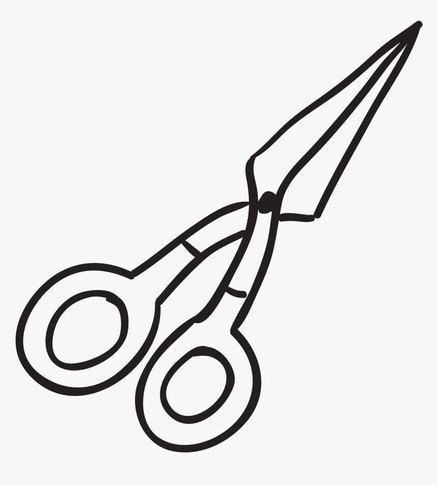 Scissors Line Drawing, HD Png Download, Free Download