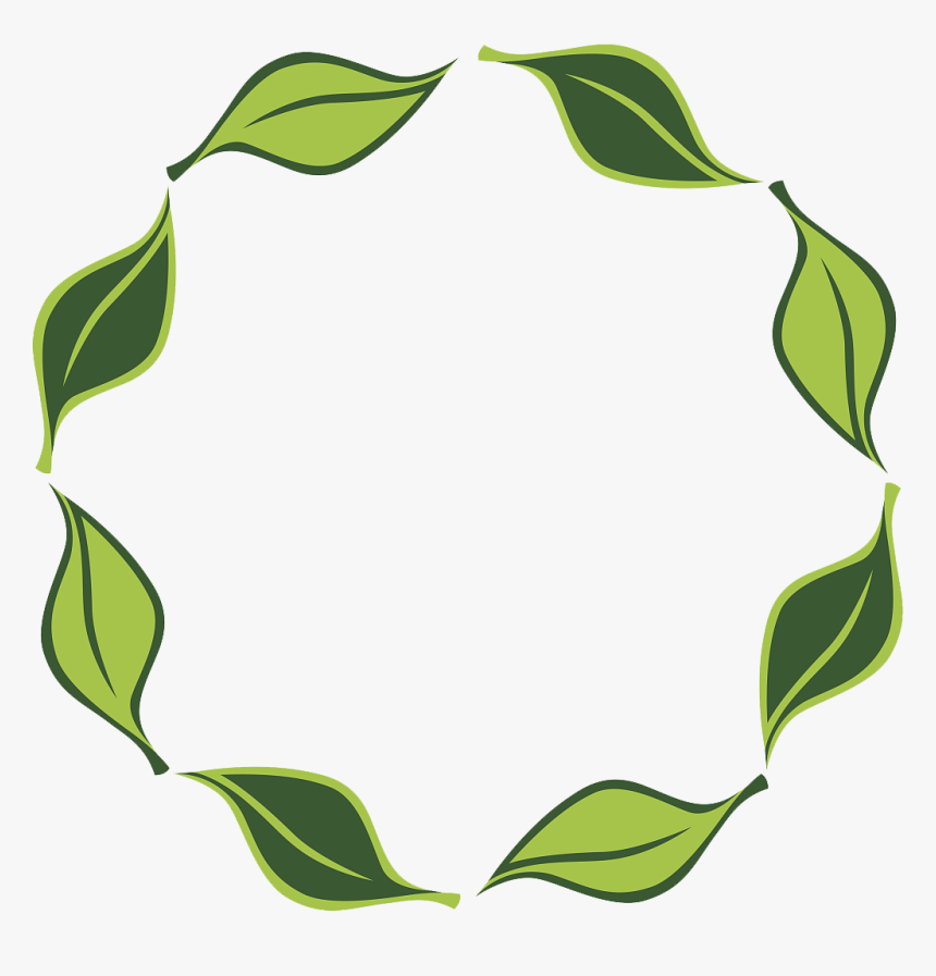 Decorative Leaf Transparent Background - Leaf Circle Vector Png, Png Downlo...