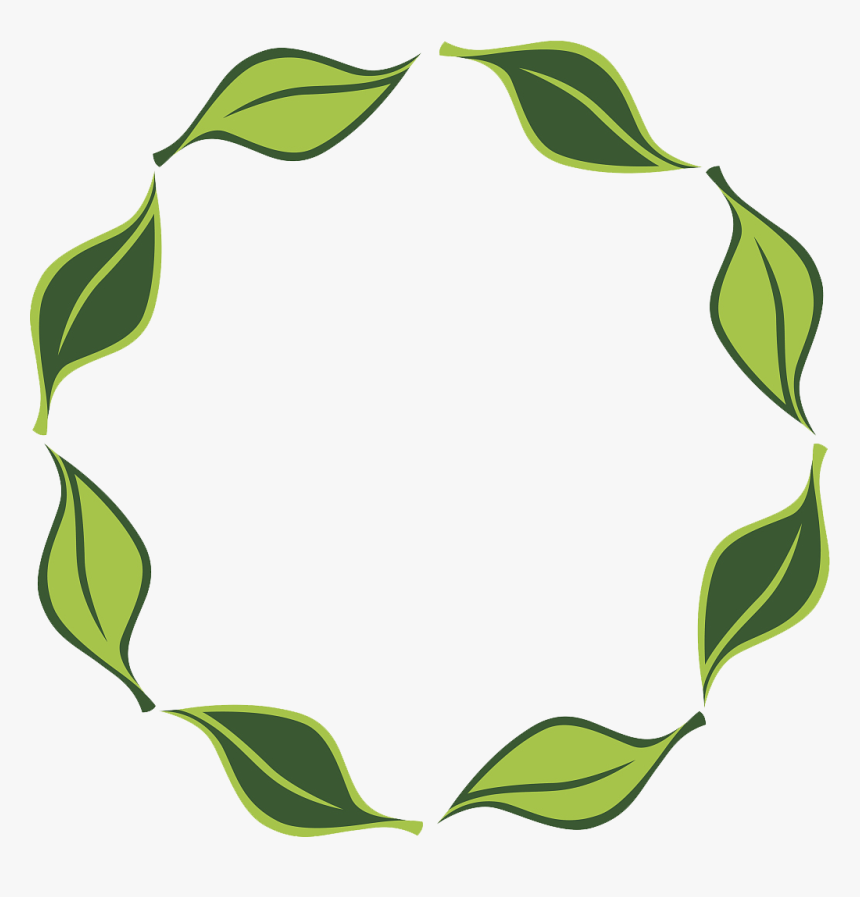 Decorative Leaf Transparent Background - Leaf Circle Vector Png, Png Download, Free Download