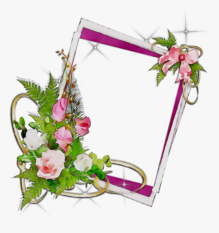 Flower Photo Frame Png, Transparent Png, Free Download