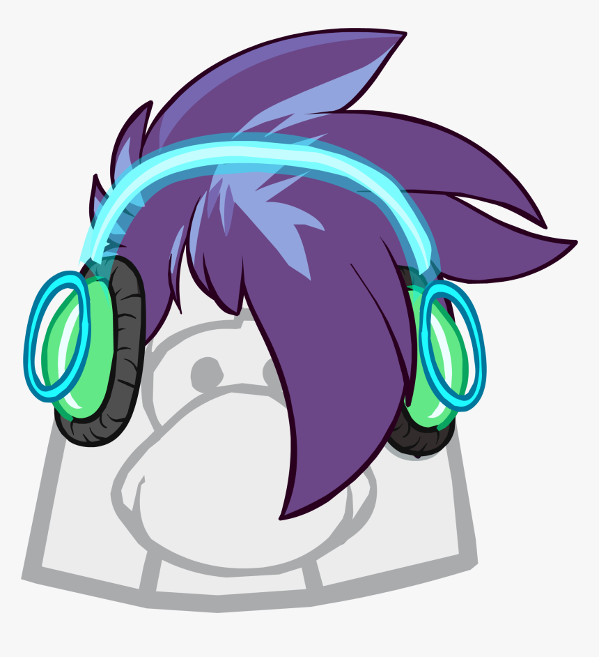 The Holo Headphones - Side Swept Club Penguin, HD Png Download, Free Download