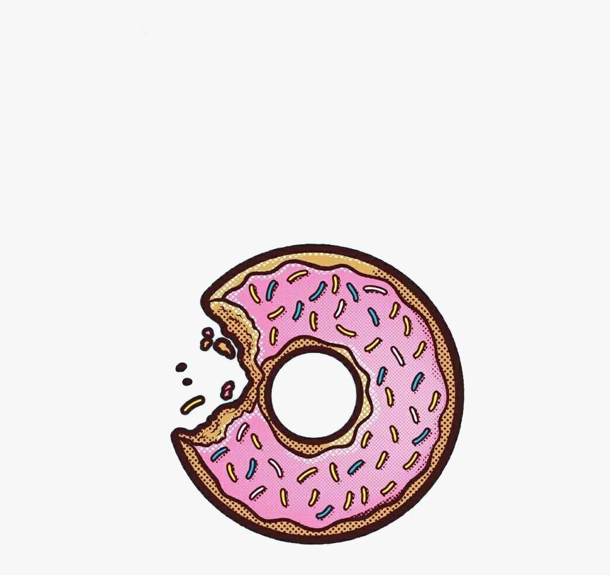 Homer Pink Text Doughnut Drawing Simpson - Simpson Donut Wallpaper Iphone 6, HD Png Download, Free Download