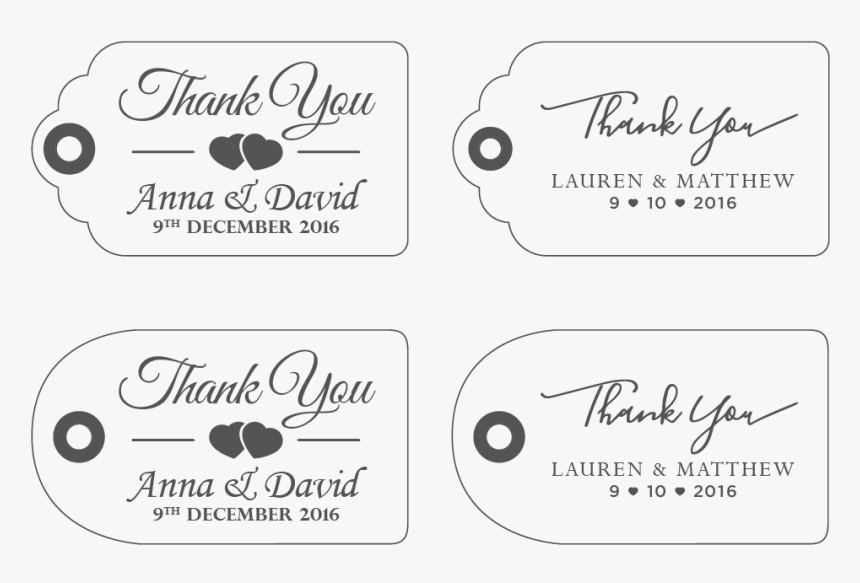 Wedding Thank You Tag Weengrave - Calligraphy, HD Png Download, Free Download