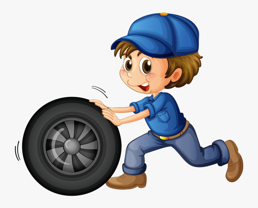 Фотки Clipart Boy, School Clipart, Community Helpers - Boy Pushing A Cart, HD Png Download, Free Download