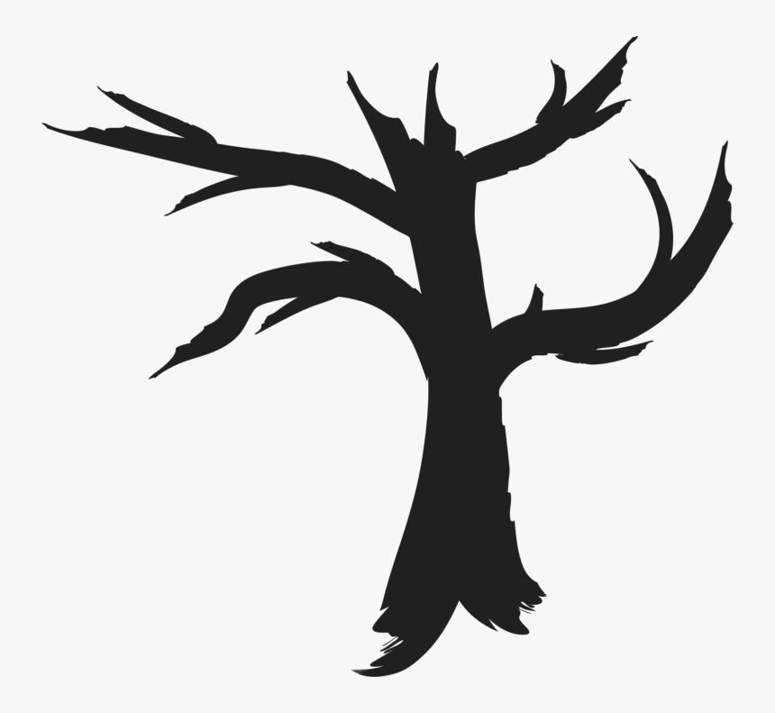Silhouette Tree Clipart Black, HD Png Download, Free Download