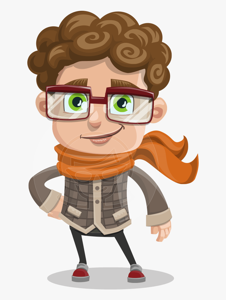 Curly Hair Cartoon Boy, HD Png Download, Free Download