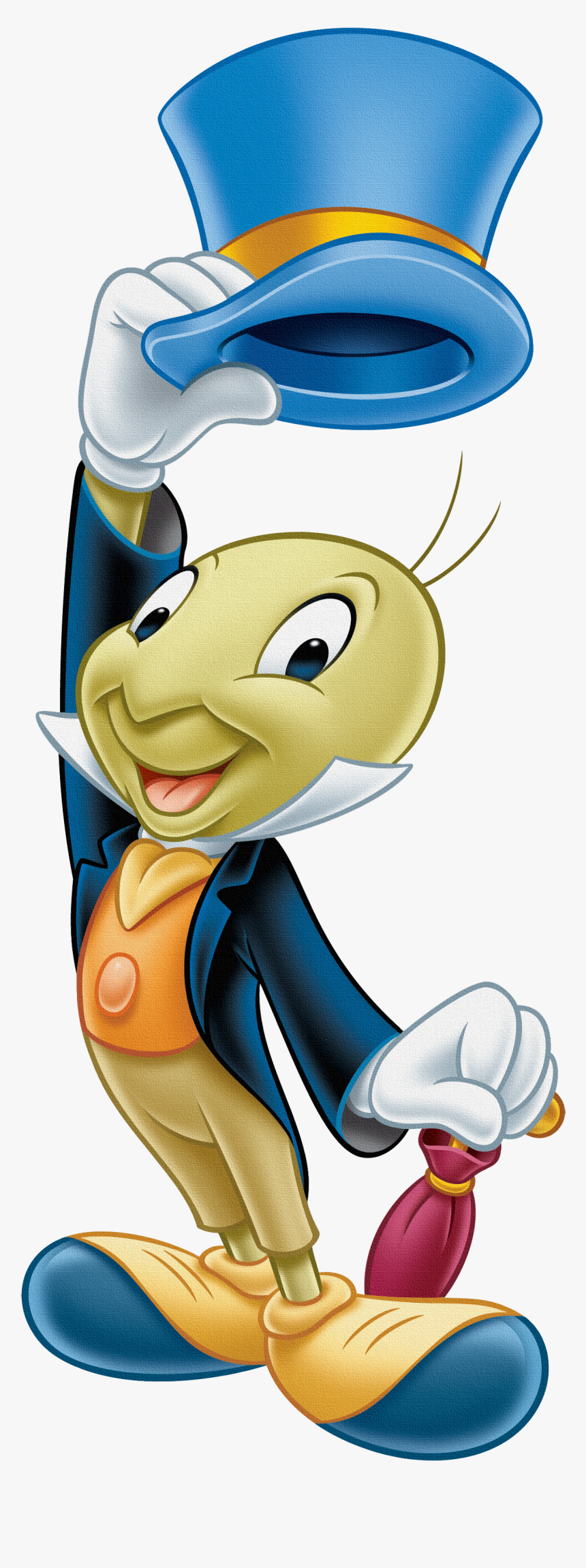 Transparent Jiminy Cricket Clipart - Disney Characters Jiminy Cricket, HD Png Download, Free Download