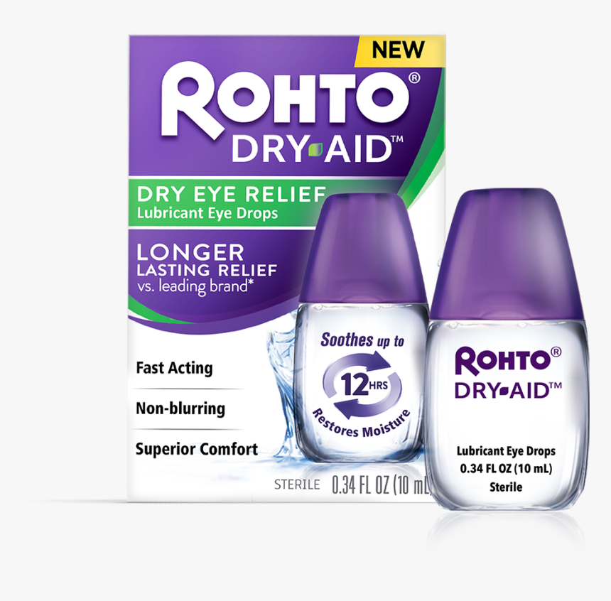 Rohto Dry Aid Eye Drops, HD Png Download, Free Download