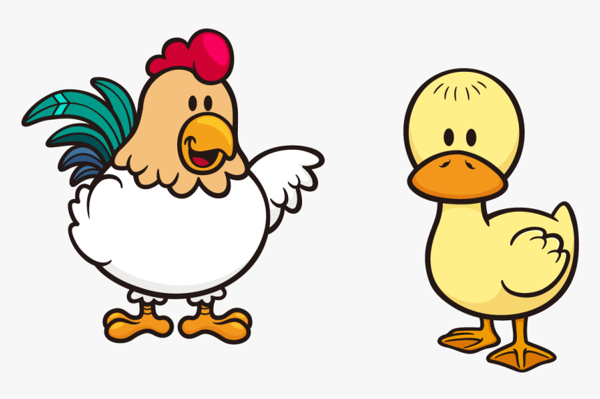 Chicken Cartoon Png - Duck Vs Chicken Cartoon, Transparent Png, Free Download