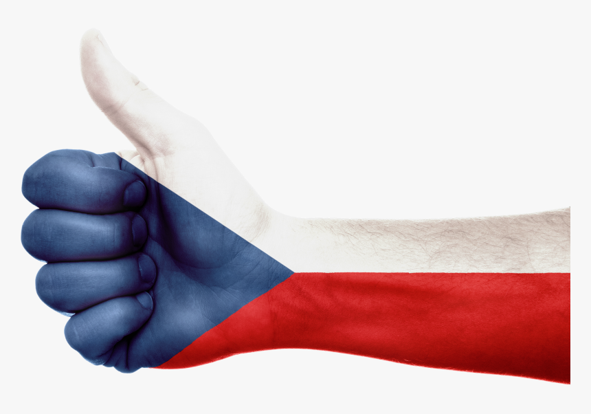 Czech Republic Flag Hand, HD Png Download, Free Download