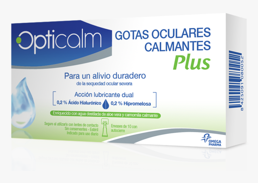 Opticalm Plus Eye Drops Omega Pharma 10 Uni - Paper Product, HD Png Download, Free Download