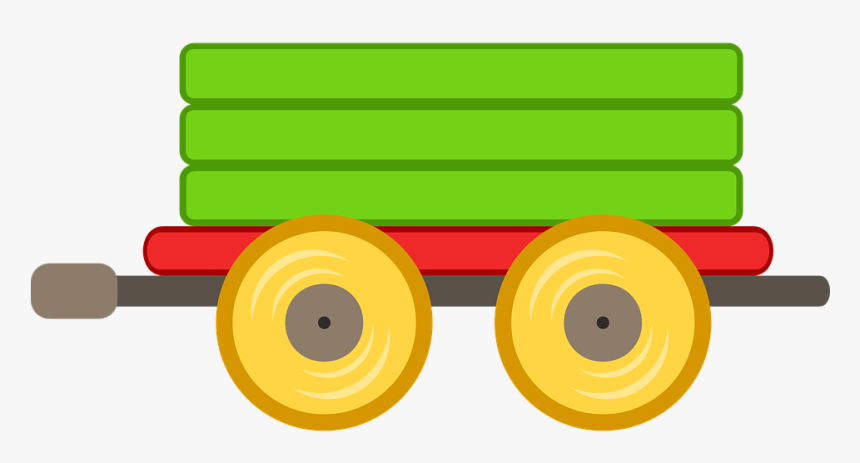 Train Car Toy Green Transport Railway Child - Train Cart Clipart, HD Png Download, Free Download