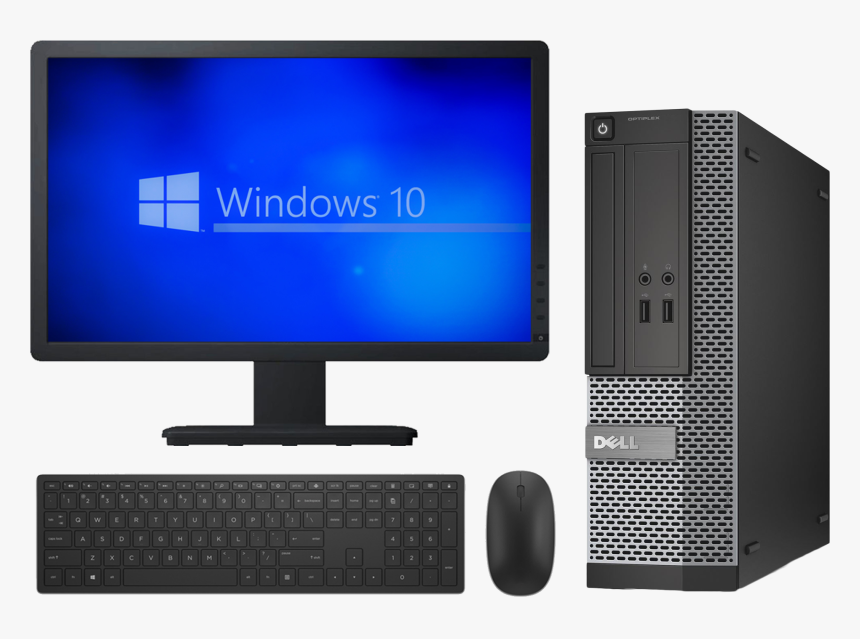 Dell Optiplex 990 Intel I5 2400 - Hp 8300 Elite With Monitor, HD Png Download, Free Download